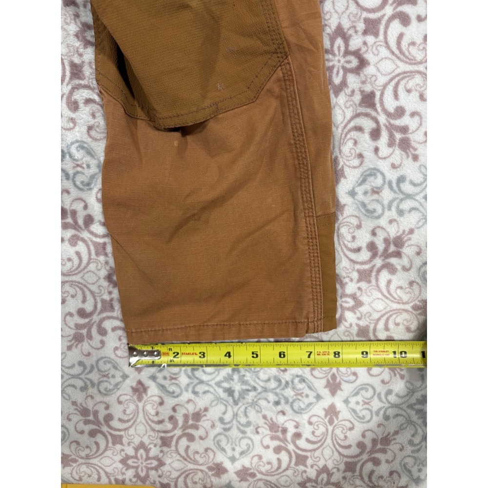 Carhartt Force Extremes Cargo Work Pants Brown Ripstop Double Knee 34x28 - Picture 3 of 9